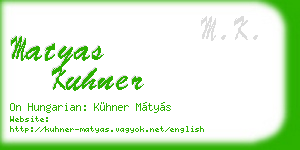 matyas kuhner business card
